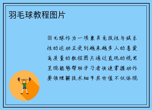 羽毛球教程图片